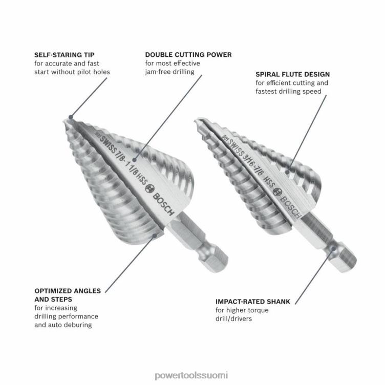 tarvikkeet | 1/4-7/8 tuuman nopea teräksinen turboporanterä Bosch SAT62446