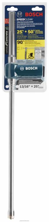 tarvikkeet | 13/16 tuumaa x 25 tuumaa sds-max-nopeus puhdas pölynpoistoterä Bosch SAT62408